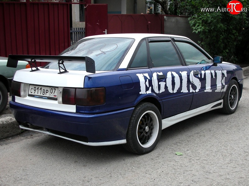 4 499 р. Накладка заднего бампера Rieger Audi 80 B4 седан (1992-1996)  с доставкой в г. Чебоксары