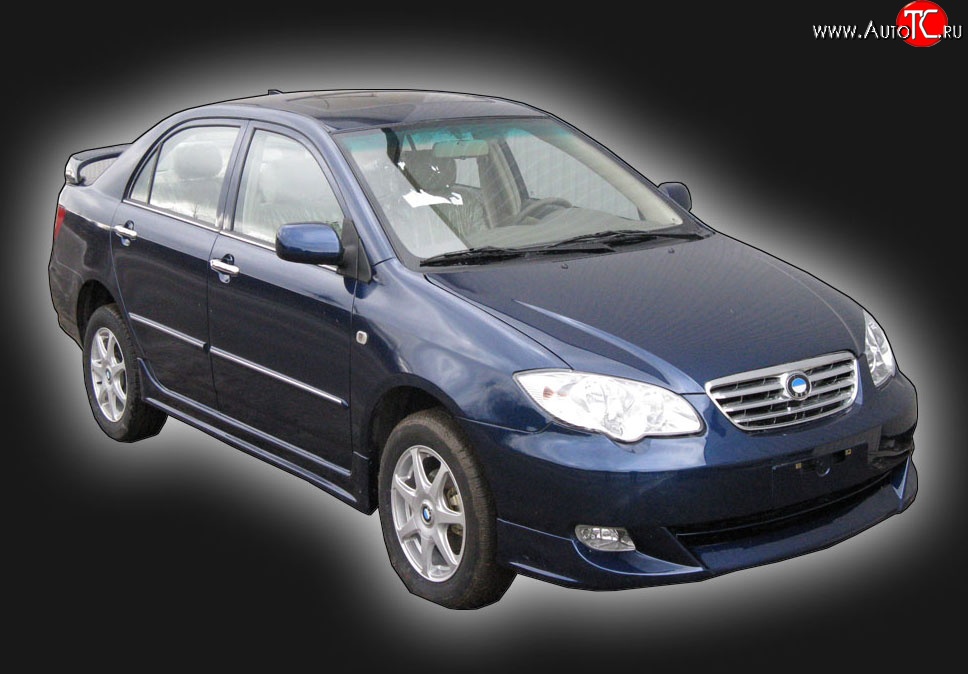 6 099 р. Пороги накладки GT Dynamics BYD F3 седан (2005-2014) (Неокрашенные)  с доставкой в г. Чебоксары