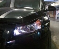 869 р. Реснички Style Chevrolet Cruze J305 хэтчбек дорестайлинг (2009-2012) (Неокрашенные)  с доставкой в г. Чебоксары. Увеличить фотографию 2