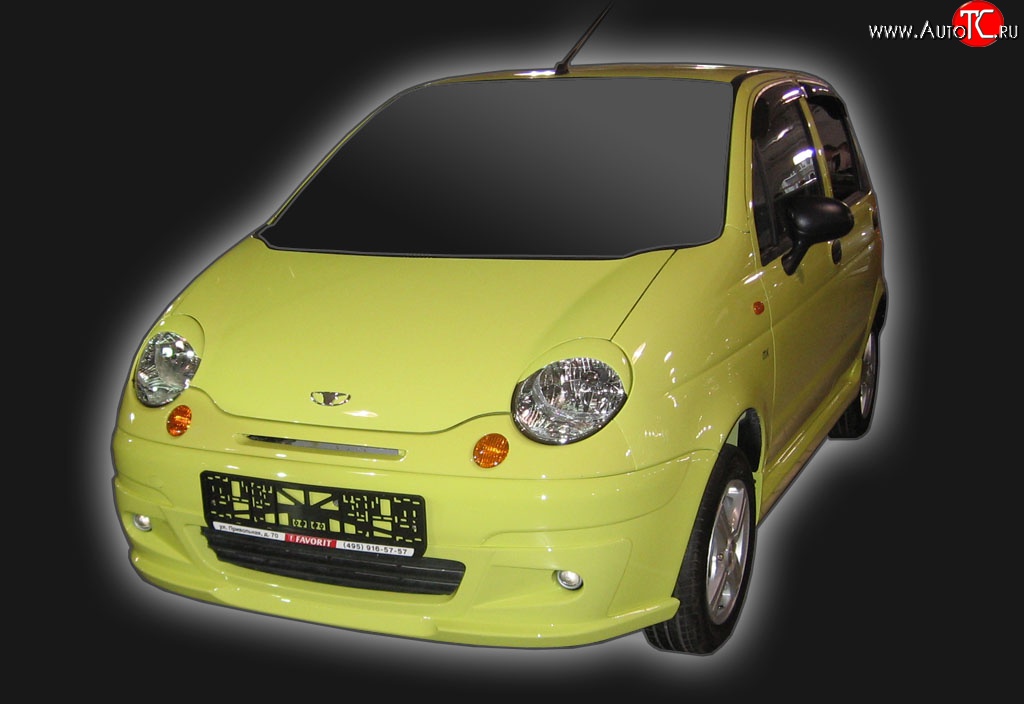 4 349 р. Накладка переднего бампера GT Dynamics Daewoo Matiz M100 дорестайлинг (1998-2000) (Неокрашенная)  с доставкой в г. Чебоксары