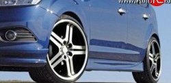 6 599 р. Пороги накладки Loder 1899 Ford Focus 2 хэтчбэк 3 дв. рестайлинг (2007-2011) (Неокрашенные)  с доставкой в г. Чебоксары. Увеличить фотографию 4