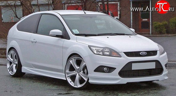 6 599 р. Пороги накладки Loder 1899 Ford Focus 2 хэтчбэк 3 дв. рестайлинг (2007-2011) (Неокрашенные)  с доставкой в г. Чебоксары