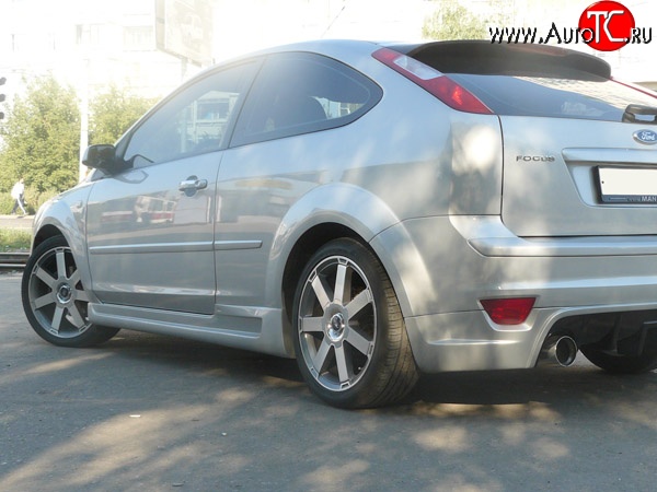 5 899 р. Пороги накладки MaxS Ford Focus 2 хэтчбэк 3 дв. рестайлинг (2007-2011) (Неокрашенные)  с доставкой в г. Чебоксары