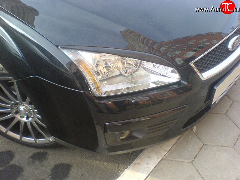 1 149 р. Реснички FF Ford Focus 2 универсал дорестайлинг (2004-2008) (Неокрашенные)  с доставкой в г. Чебоксары