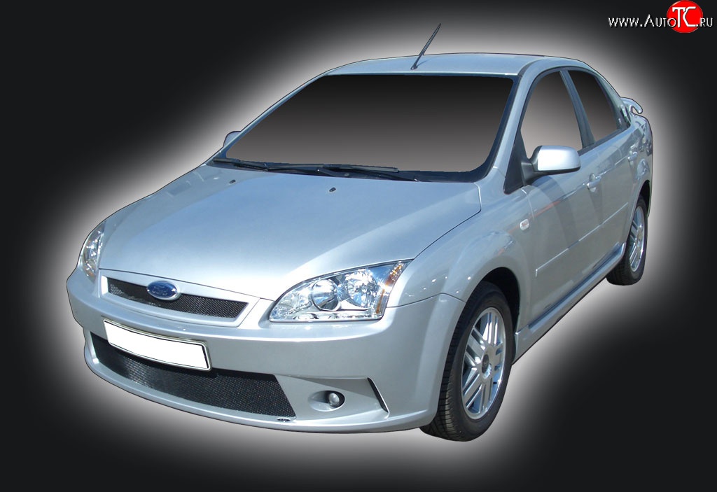 2 549 р. Решётка радиатора GT Dynamics Ford Focus 2 универсал дорестайлинг (2004-2008) (Неокрашенная)  с доставкой в г. Чебоксары