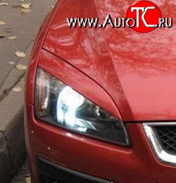 1 299 р. Реснички Sport-Style Ford Focus 2 универсал дорестайлинг (2004-2008) (Неокрашенные)  с доставкой в г. Чебоксары
