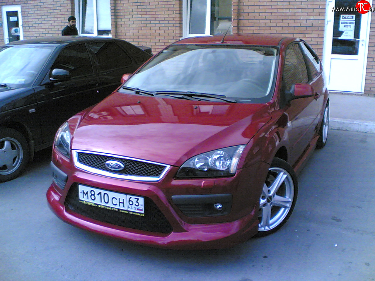 8 499 р. Накладка на передний бампер Снайпер  Ford Focus  2 (2004-2008)  седан дорестайлинг, универсал дорестайлинг, хэтчбэк 3 дв. дорестайлинг, хэтчбэк 5 дв. дорестайлинг (Неокрашенная)  с доставкой в г. Чебоксары