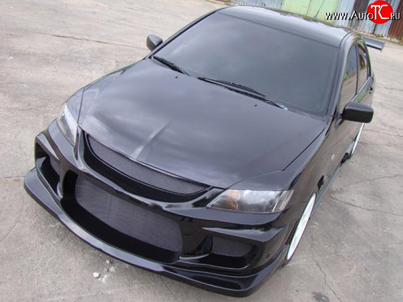 20 299 р. Передний бампер INGS Extreem Mitsubishi Lancer 9 CS седан 1-ый рестайлинг (2003-2005) (Неокрашенный, Без сетки в бампер)  с доставкой в г. Чебоксары