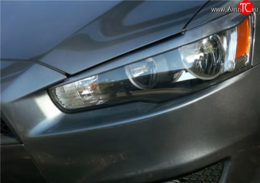 799 р. Реснички Evo Mitsubishi Lancer 10 CY седан дорестайлинг (2007-2010) (Неокрашенные)  с доставкой в г. Чебоксары