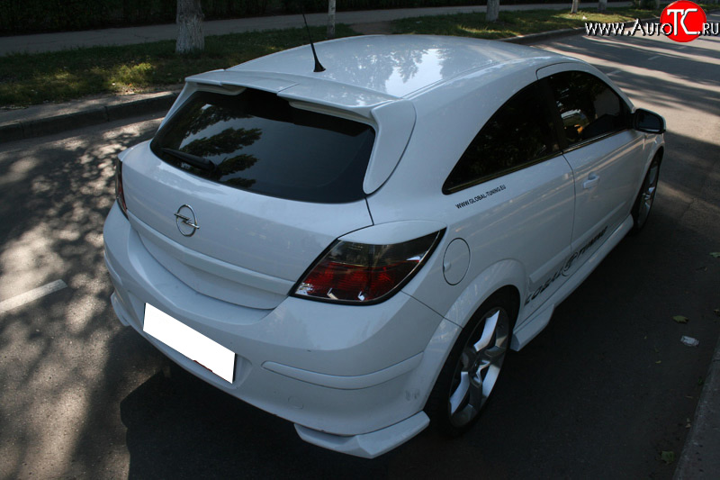 1 299 р. Комплект накладок задних фонарей Global Tuning Opel Astra H GTC хэтчбек 3 дв. рестайлинг (2006-2011) (Неокрашенные)  с доставкой в г. Чебоксары