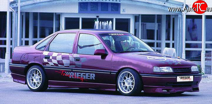 4 999 р. Накладка переднего бампера Rieger Opel Vectra A седан рестайлинг (1992-1995)  с доставкой в г. Чебоксары