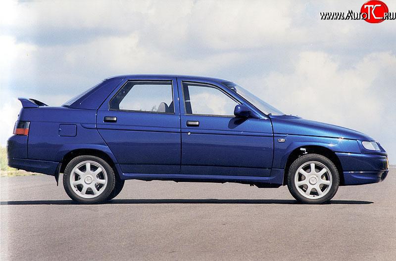 499 р. Пороги накладки Катран Лада 2110 седан (1995-2007) (Неокрашенные)  с доставкой в г. Чебоксары