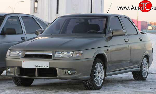 4 649 р. Передний бампер Маркко Лада 2110 седан (1995-2007) (Неокрашенный)  с доставкой в г. Чебоксары