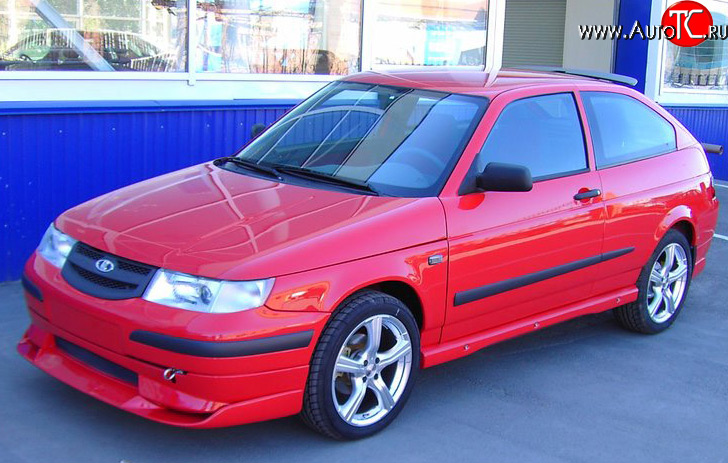 5 499 р. Спойлер SVR переднего бампера Лада 2110 седан (1995-2007) (Неокрашенная)  с доставкой в г. Чебоксары