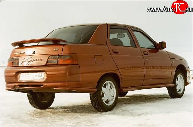 1 169 р. Накладка Кураж на задний бампер Лада 2110 седан (1995-2007) (Неокрашенная)  с доставкой в г. Чебоксары