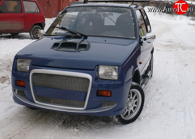 4 389 р. Передний бампер Я-робот V1  Лада Ока 1111 (1988-2008) (Неокрашенный)  с доставкой в г. Чебоксары