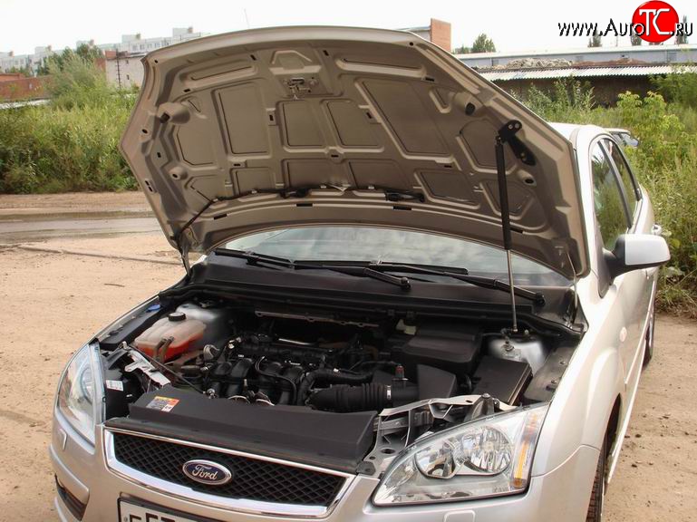 2 249 р. Упор капота Sport Ford Focus 2 универсал дорестайлинг (2004-2008) (Без кронштейна)  с доставкой в г. Чебоксары
