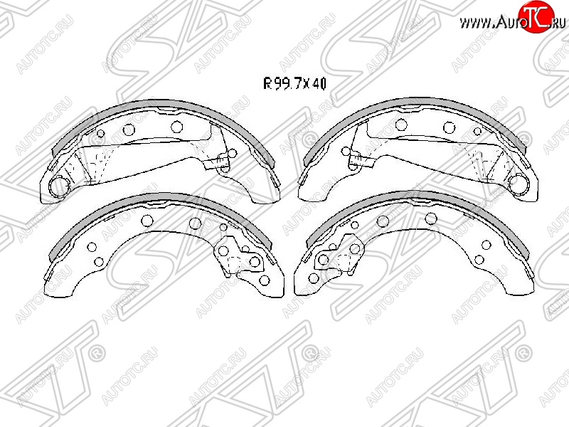 1 099 р. Колодки тормозные SAT (передние) Skoda Fabia Mk2 универсал рестайлинг (2010-2014)  с доставкой в г. Чебоксары