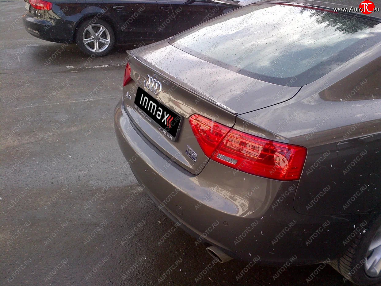 15 699 р. Лип спойлер INMAX Audi A5 8T дорестайлинг, лифтбэк (2007-2011) (черный матовый)  с доставкой в г. Чебоксары