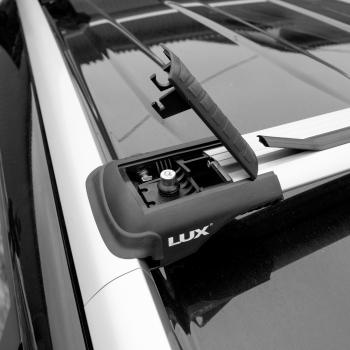 8 899 р. Багажник в сборе LUX Хантер L55  Audi A6 (C6,  (C8) универсал), A6 allroad quattro (C7), BMW X3 E83, CITROEN X3 (E83), Fiat Panda 2 169, Haval Panda (2 169), JAC S7, Mercedes-Benz S7, Mitsubishi Outlander (CW0W), Nissan Qashqai (2), Peugeot 4007, Porsche 4007, Renault Koleos (1), SSANGYONG Kyron, Suzuki Ignis, Volkswagen Ignis, Volvo V70 (аэро-трэвэл (98-108 см и 104-114 см), серый)  с доставкой в г. Чебоксары. Увеличить фотографию 6