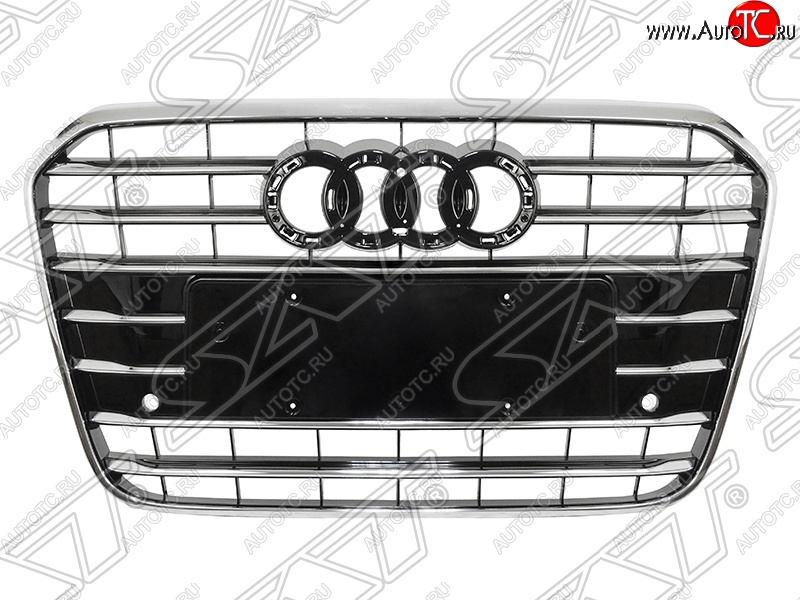 10 199 р. Решетка радиатора SAT Audi A6 C7 дорестайлинг, седан (2010-2014) (Неокрашенная)  с доставкой в г. Чебоксары