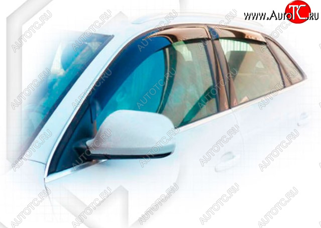 1 999 р. Дефлектора окон CA-Plastic Audi Q5 8R рестайлинг (2012-2017) (Classic полупрозрачный, Без хром молдинга)  с доставкой в г. Чебоксары
