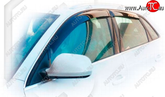 1 999 р. Дефлектора окон CA-Plastiс Audi Q5 8R дорестайлинг (2008-2012) (Classic черный, Без хром.молдинга)  с доставкой в г. Чебоксары