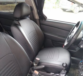 8 999 р. Чехлы для сидений Lord Autofashion Турин (экокожа) Audi Q5 8R дорестайлинг (2008-2012) (Чёрный)  с доставкой в г. Чебоксары. Увеличить фотографию 3