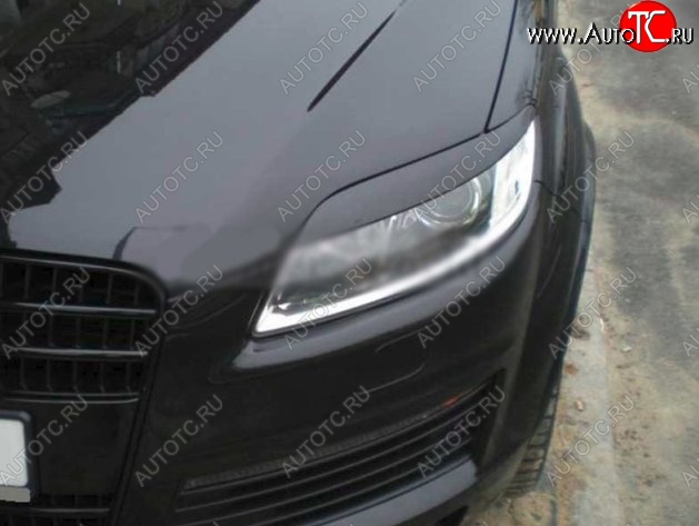 1 479 р. Реснички на фары CT Audi Q7 4L рестайлинг (2009-2015) (Неокрашенные)  с доставкой в г. Чебоксары
