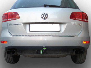 8 399 р. Фаркоп Лидер Плюс (съемный шар тип A) Porsche Cayenne 957 (2007-2010) (Без электропакета)  с доставкой в г. Чебоксары. Увеличить фотографию 2