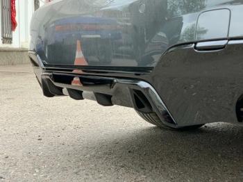 12 499 р. Диффузор заднего бампера М-Perfomance 320 Inmax  BMW 3 серия  G20 (2018-2022) седан (цвет: черный глянец)  с доставкой в г. Чебоксары. Увеличить фотографию 5