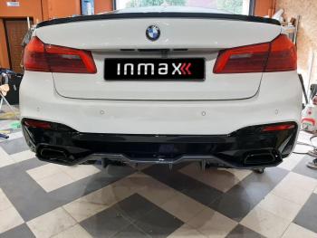 Диффузор заднего бампера М-Perfomance (4 клыка) Inmax BMW 5 серия  G30 (2016-2020) дорестайлинг, седан