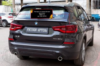 699 р. Накладки задних фонарей RA  BMW X3  G01 (2017-2021) дорестайлинг (Неокрашенные)  с доставкой в г. Чебоксары. Увеличить фотографию 5