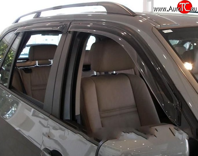 999 р. Комплект дефлекторов окон (ветровиков) 4 шт. Russtal BMW X5 E70 рестайлинг (2010-2013)  с доставкой в г. Чебоксары