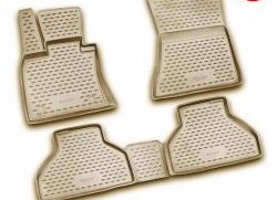 Комплект ковриков в салон Element 4 шт. (полиуретан, бежевые) BMW X5  E70 (2006-2013) дорестайлинг, рестайлинг