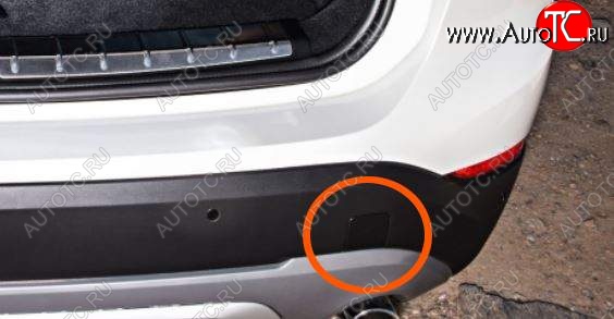 289 р. Заглушка в задний бампер SAT (под крюк)  BMW X1  F48 (2015-2019) дорестайлинг (Неокрашенная)  с доставкой в г. Чебоксары