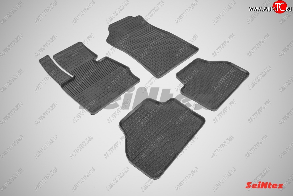 3 889 р. Износостойкие коврики в салон с рисунком Сетка SeiNtex Premium 4 шт. (резина) BMW X3 F25 дорестайлинг (2010-2014)  с доставкой в г. Чебоксары