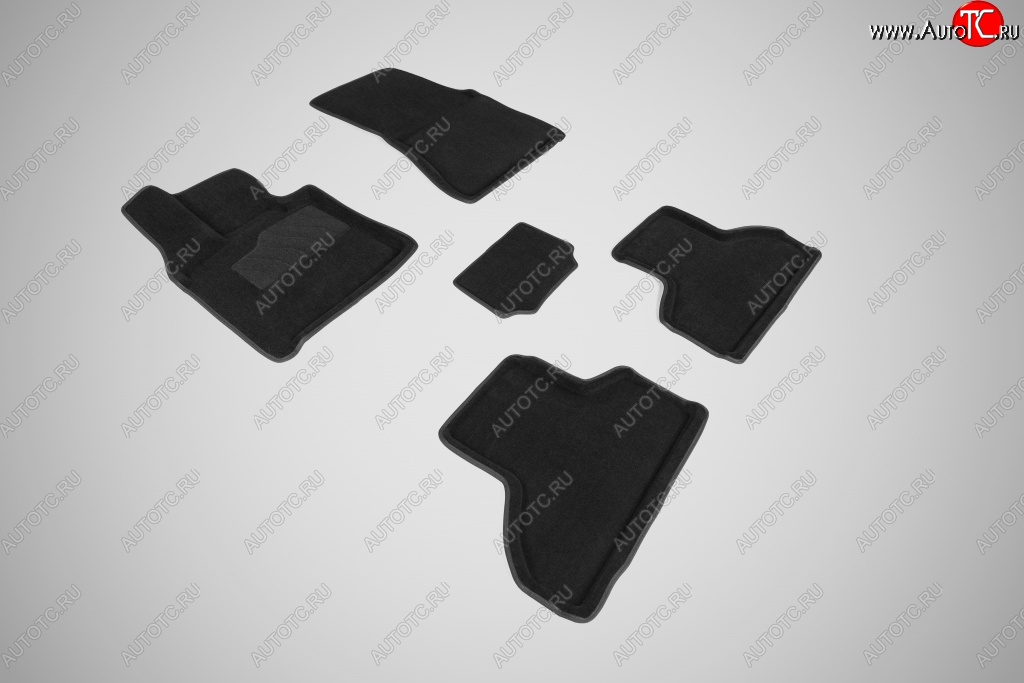 5 699 р. Износостойкие коврики в салон SeiNtex Premium 3D 4 шт. (ворсовые, черные) BMW X5 F15 (2013-2018)  с доставкой в г. Чебоксары