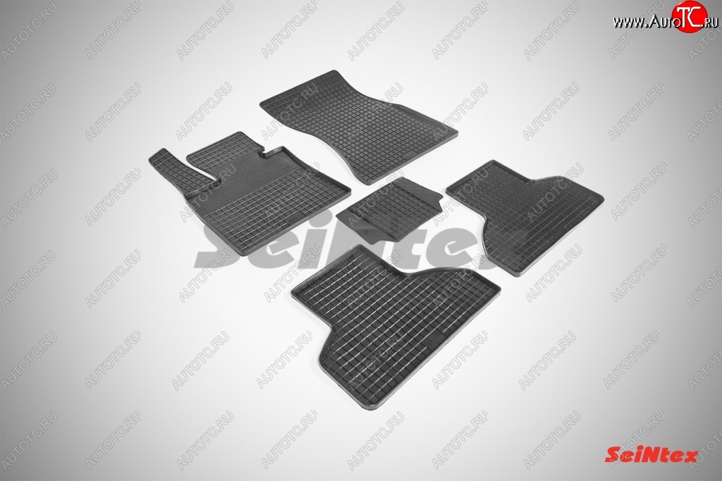 4 299 р. Износостойкие коврики в салон с рисунком Сетка SeiNtex Premium 4 шт. (резина) BMW X5 F15 (2013-2018)  с доставкой в г. Чебоксары