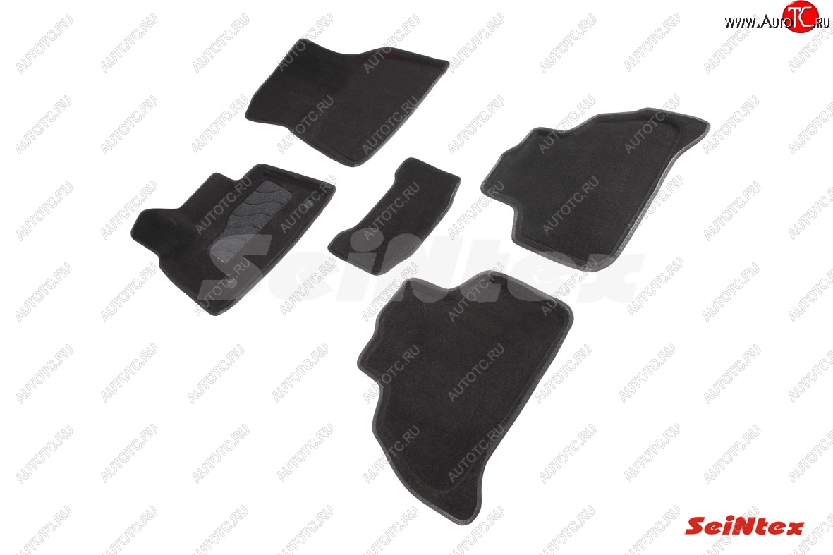 5 699 р. Комплект 3D ковриков в салон (ворсовые / чёрные) Seintex BMW X5 G05 (2018-2022)  с доставкой в г. Чебоксары