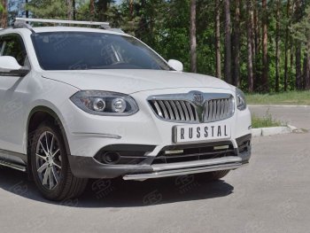 12 999 р. Одинарная защита переднего бампера из трубы d42 мм SLITKOFF  Brilliance V5 (2012-2018)  с доставкой в г. Чебоксары. Увеличить фотографию 3