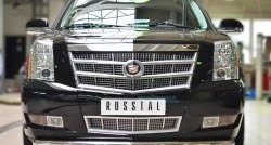 16 299 р. Одинарная защита переднего бампера диаметром 76 мм SLITKOFF Cadillac Escalade GMT926 джип 5 дв. короткая база (2006-2014)  с доставкой в г. Чебоксары. Увеличить фотографию 2