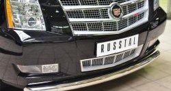 16 299 р. Одинарная защита переднего бампера диаметром 76 мм SLITKOFF Cadillac Escalade GMT926 джип 5 дв. короткая база (2006-2014)  с доставкой в г. Чебоксары. Увеличить фотографию 3