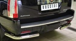 14 399 р. Защита заднего бампера (Ø76 мм уголки, нержавейка) SLITKOFF Cadillac Escalade GMT926 джип 5 дв. короткая база (2006-2014)  с доставкой в г. Чебоксары. Увеличить фотографию 2