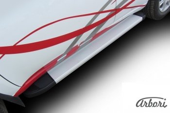 10 619 р. Порожки для ног Arbori Optima Silver  Chery Tiggo T11 (2013-2016) рестайлинг  с доставкой в г. Чебоксары. Увеличить фотографию 2
