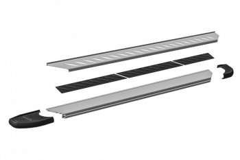 17 399 р. Пороги алюминиевые Slitkoff  Chery Tiggo 7 PRO (2019-2025) (Prestige Silver)  с доставкой в г. Чебоксары. Увеличить фотографию 5