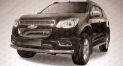 Одинарная защита переднего бампера диаметром 76 мм Slitkoff Chevrolet Trailblazer  GM800 (2012-2016) дорестайлинг