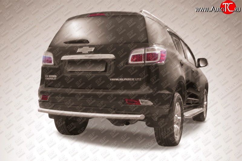 11 599 р. Одинарная защита заднего бампера из трубы диаметром 57 мм Slitkoff  Chevrolet Trailblazer  GM800 (2012-2016) дорестайлинг (Нержавейка, Полированная)  с доставкой в г. Чебоксары