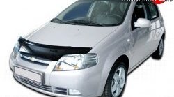 Дефлектор капота NovLine Chevrolet Aveo ( T200,  T250) (2002-2011) хэтчбек 5 дв, хэтчбек 5 дв рестайлинг