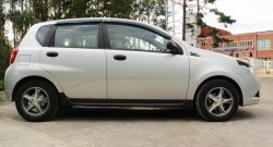 6 749 р. Накладки порогов RA  Chevrolet Aveo  T250 (2006-2011) хэтчбек 5 дв рестайлинг (Поверхность глянец (под окраску), Неокрашенные)  с доставкой в г. Чебоксары. Увеличить фотографию 2